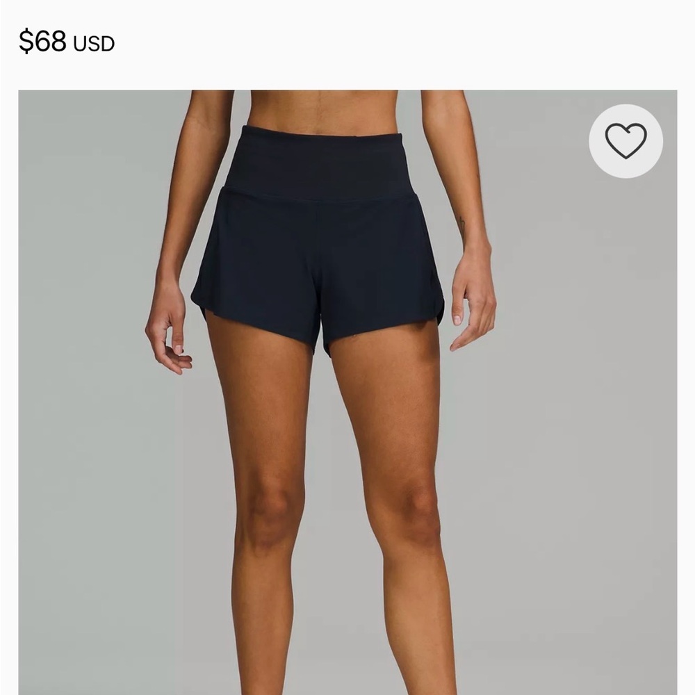 Lululemon Women’s Speed Up High-Rise Black High-Waisted Shorts